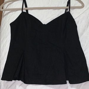 Black ZARA top with spaghetti straps